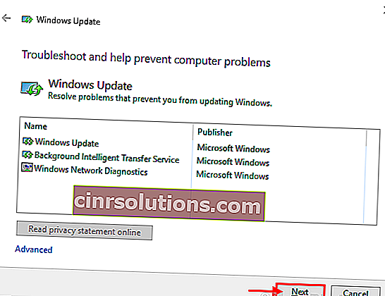 ตัวแก้ไขปัญหา Windows Update 1