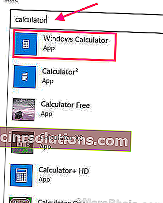 ابحث في Windows 10 Calculator لا يعمل