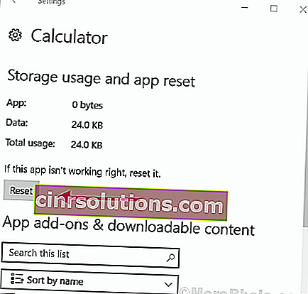 Setel Ulang Kalkulator Windows 10 Tidak Berfungsi