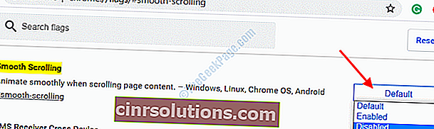 Chrome Smooth Scrolling