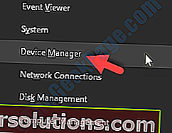 Win + X Device Manager