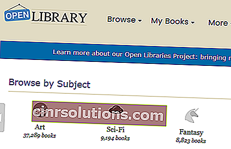 افتح مكتبة الكتب الإلكترونية المجانية