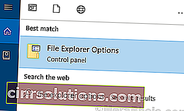 ตัวเลือก File Explorer ขั้นต่ำ