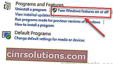 Aktifkan atau Nonaktifkan Fitur Windows