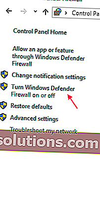 قم بتشغيل جدار حماية Windows